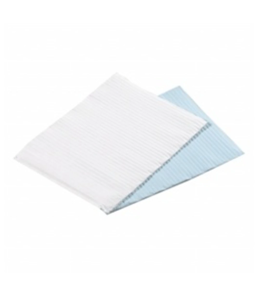 Crosstex Professional Thrift Patient Towels, 2-Ply Tissue, White, 13" x 19", Horizontal Embossed, 500/Case, WT5WH