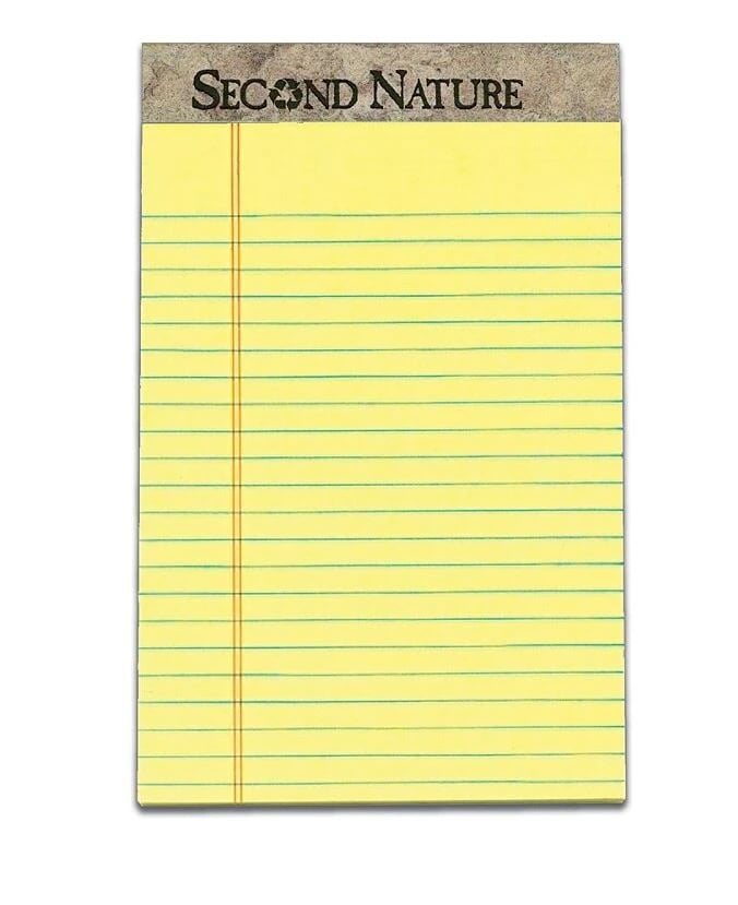 Tops Business Forms Writing Pad, Perforated, Recycled, 5" x 8", Legal Ruled, 50 Sheets, 12/Pack