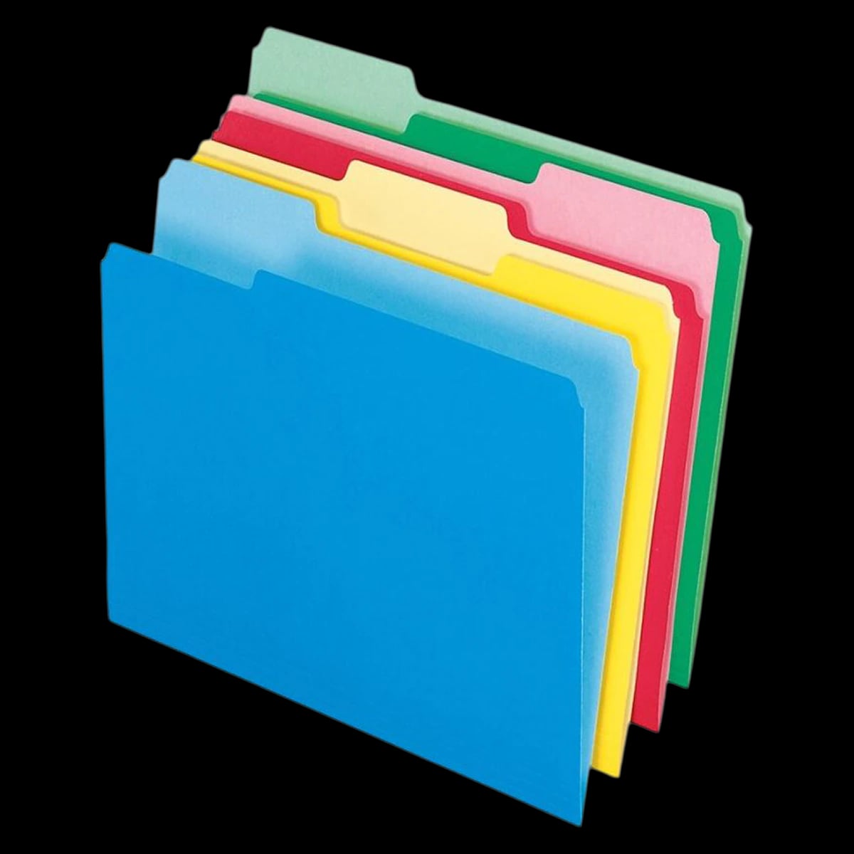 Esselte Pendaflex 2-Tone Oxford Folders, 1/3 Cut, Letter Size, Assorted Colors, 100/Box