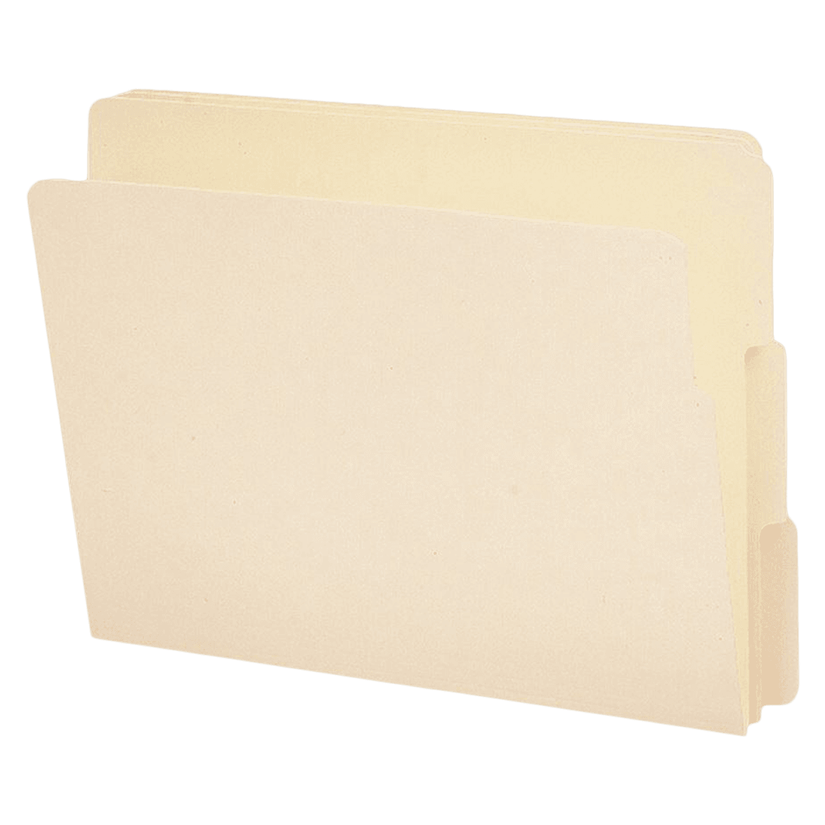 Smead Manila Reinforced End-Tab Folders, 1/3 Cut, Letter Size, 100/Box