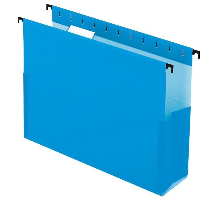 Esselte Pendaflex File Box, Hanging Letter Size, 3-Inch Expansion, Blue, 25/Box