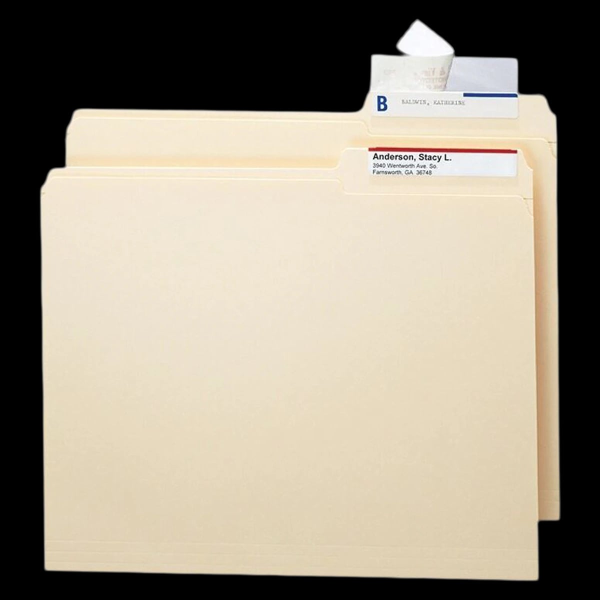 Smead Protector Label & Tab, Clear Permanent, 3.5 x 1 11/16 in, 100/Box