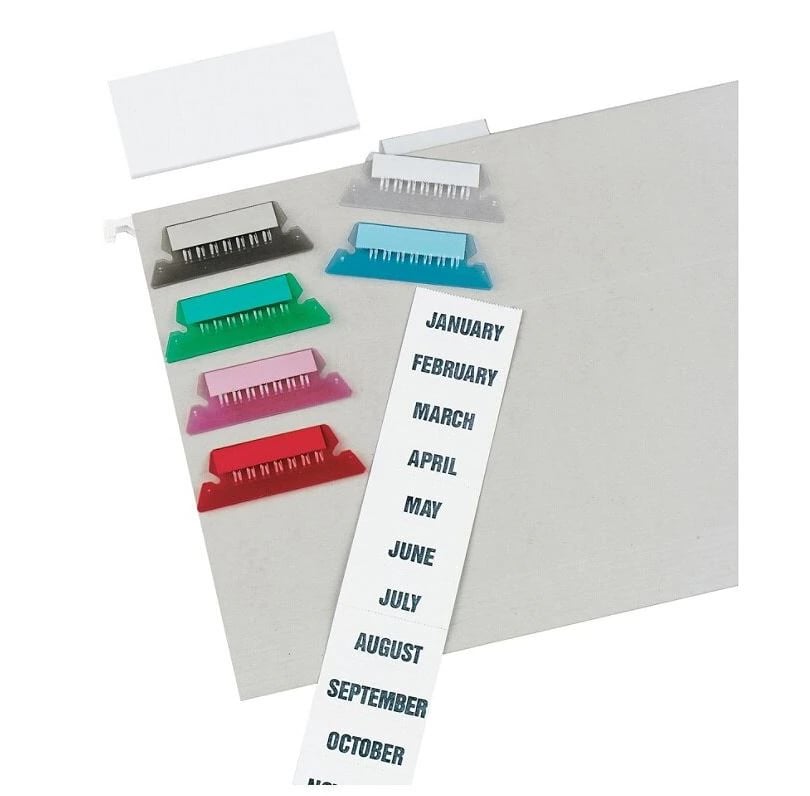 Pendaflex Hanging File Folder Plastic Tabs, Clear, 1/5 Cut, 25/Pack