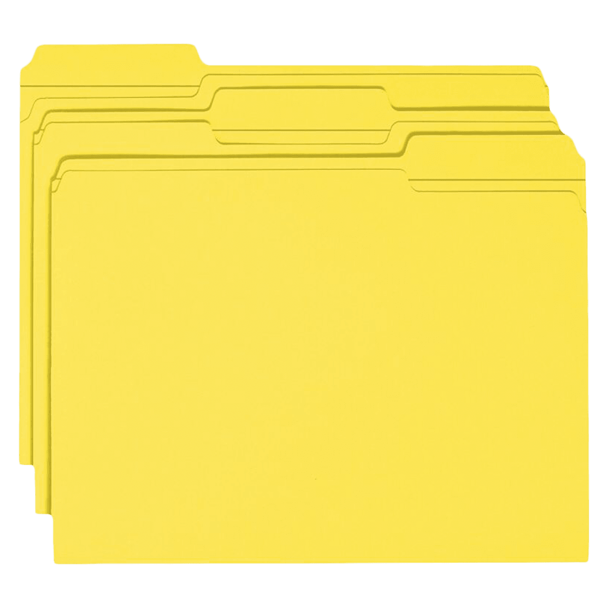 Smead Color File Folder, Letter Size, 1/3 Cut Tab, Yellow, 100/Box
