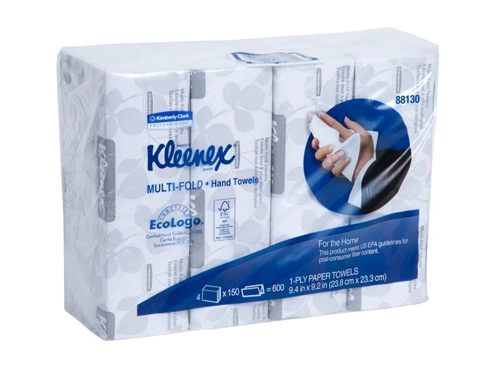 Kleenex Multifold Hand Towels, 150 Towels/Sleeve, 4 Sleeves/Pack