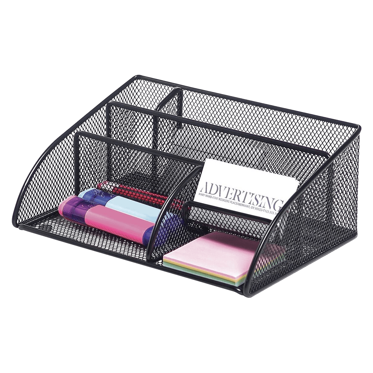 Expressions Metro Mesh Angled Desk Organizer, Black