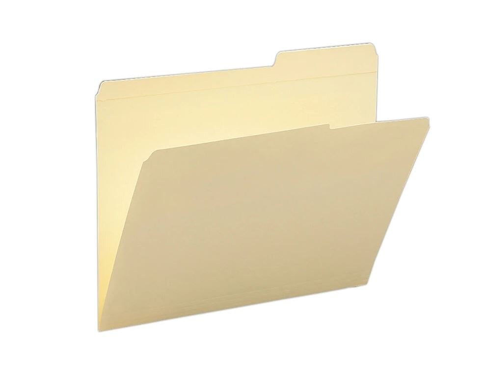 Office Depot Heavyweight 2-Ply Tab Manila File Folders, Letter Size, 100/Box