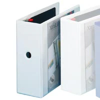 Cardinal Xtralife ClearVue D-Ring Binder, Locking Slant-D, 5 in Rings, White