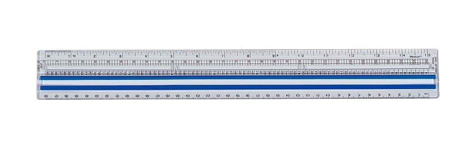 Westcott 15" Magnifying Plastic Ruler, Clear