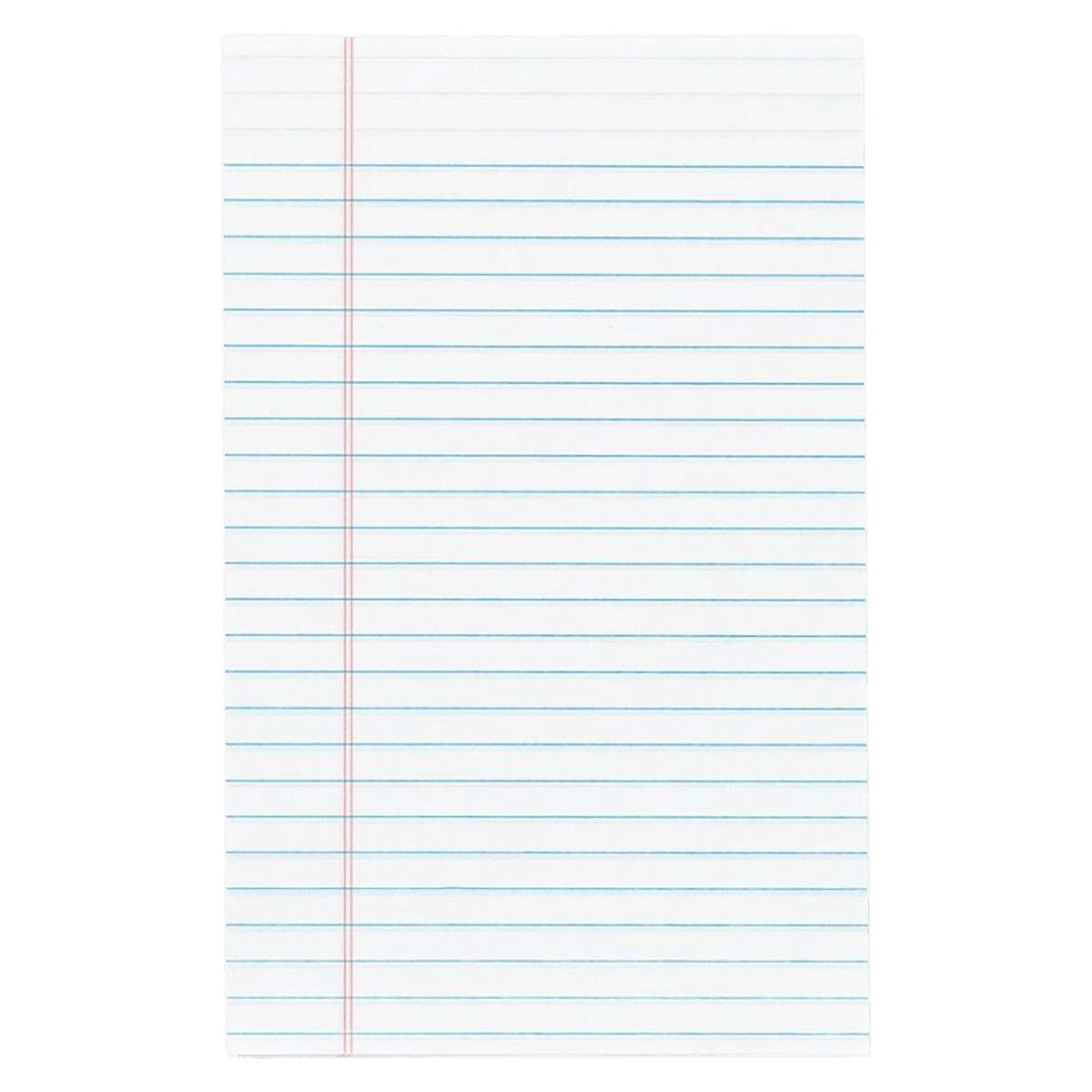 Office Depot Jr. Glue-Top Writing Pads, 5x8, Legal Ruled, 50 Sheets, White, 12/Pk