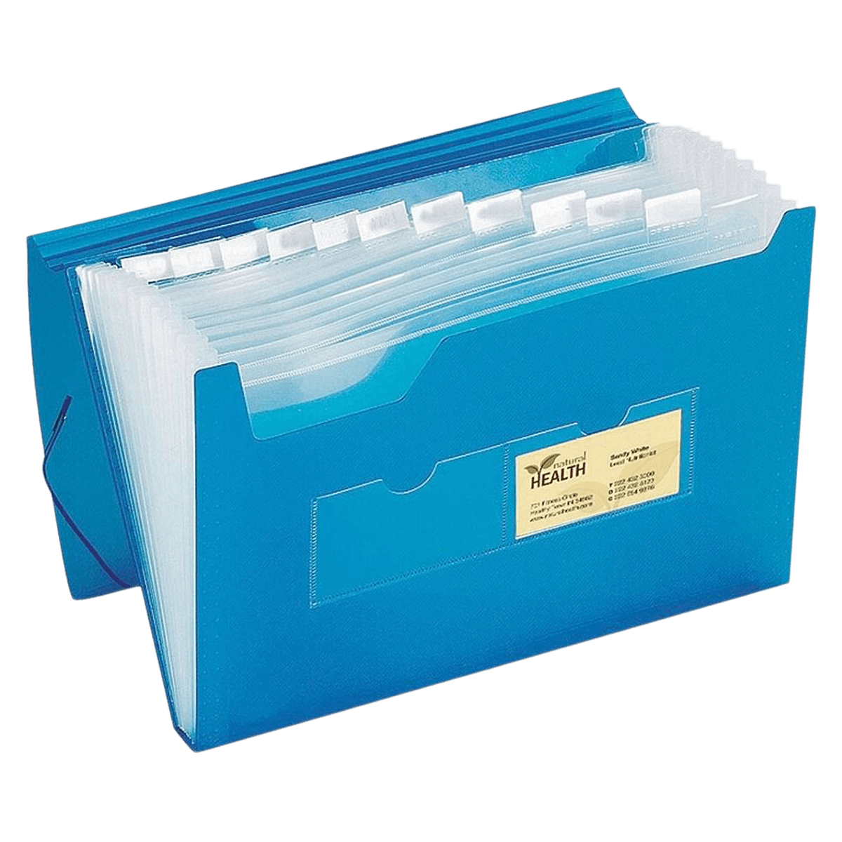 Office Depot Brand Poly Expanding File, 13-Pocket, Letter Size, Blue