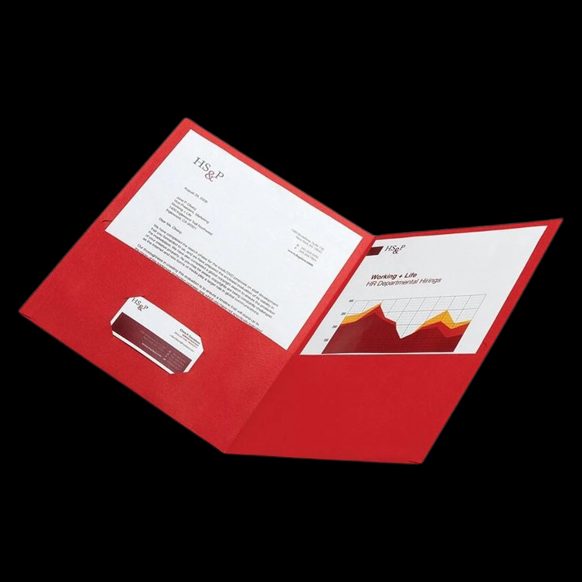 Oxford Twin-Pocket Portfolios, Leatherette, Red, Each