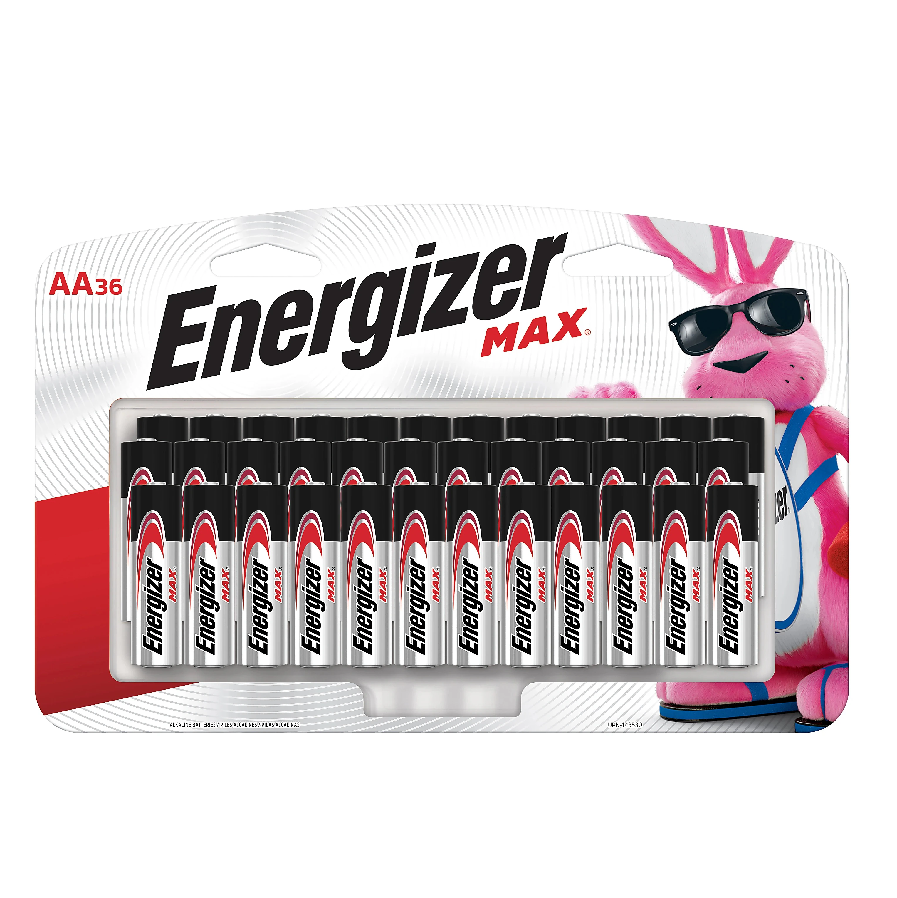 Energizer Max Alkaline AA Batteries, 36/Pack