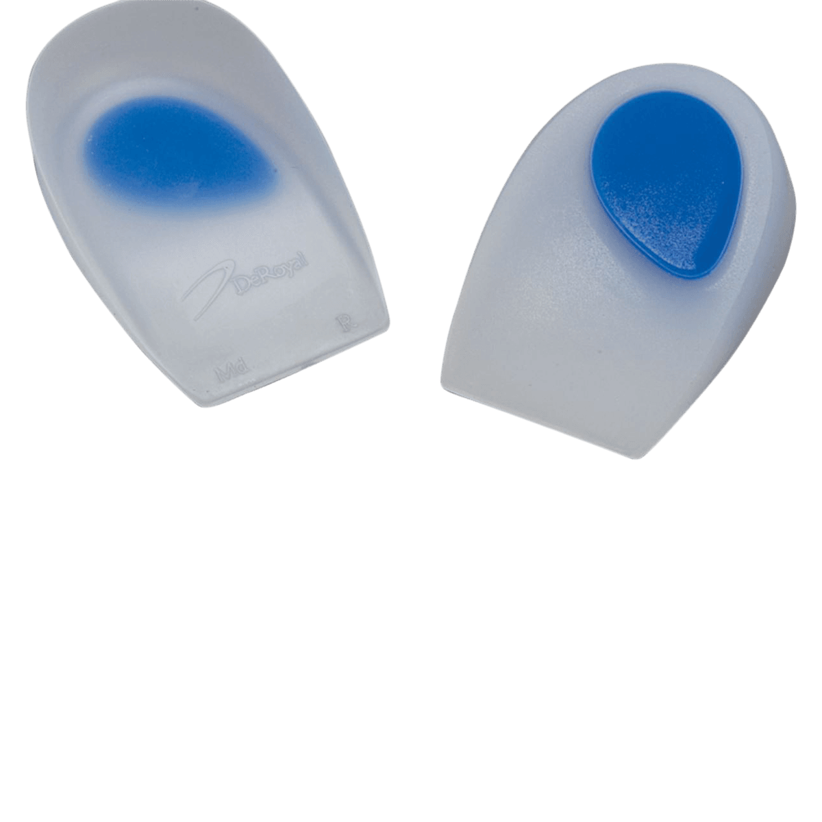 DeRoyal Blue Spot Cup Heel Silicone, Medium