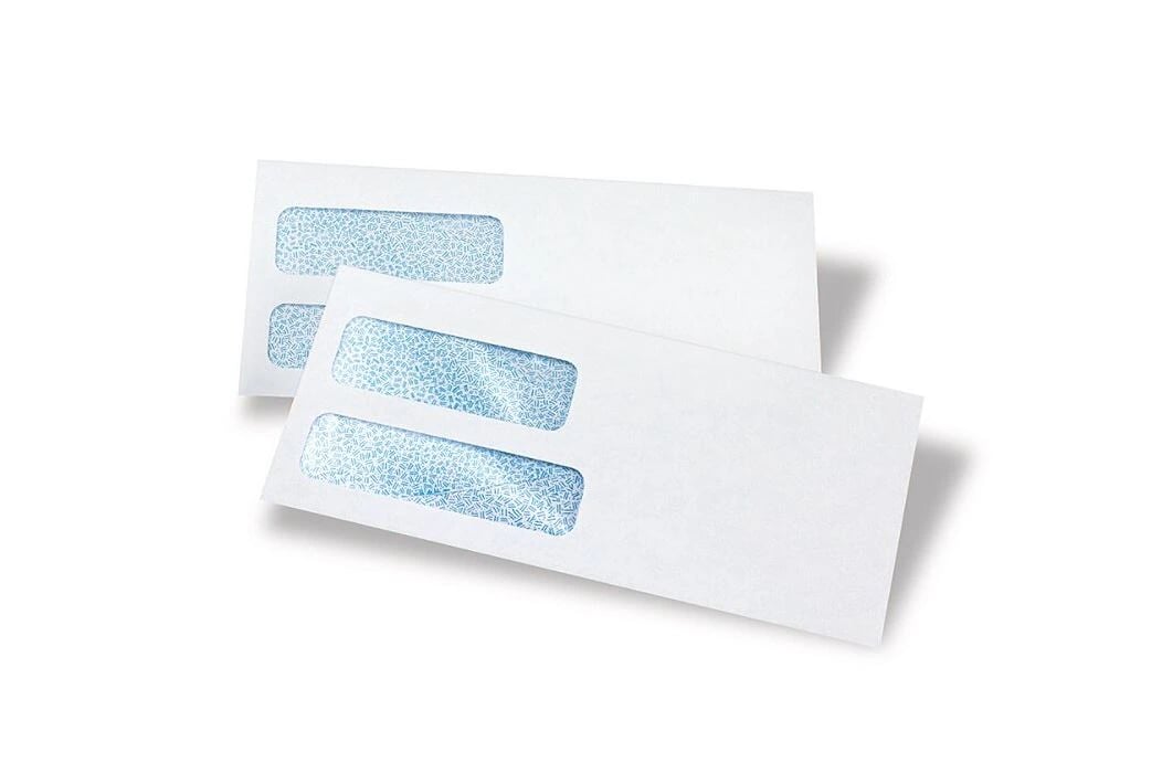 Office Depot Business Services Double Window Envelope #9, 3-7/8" x 8-7/8", White, 500/Box