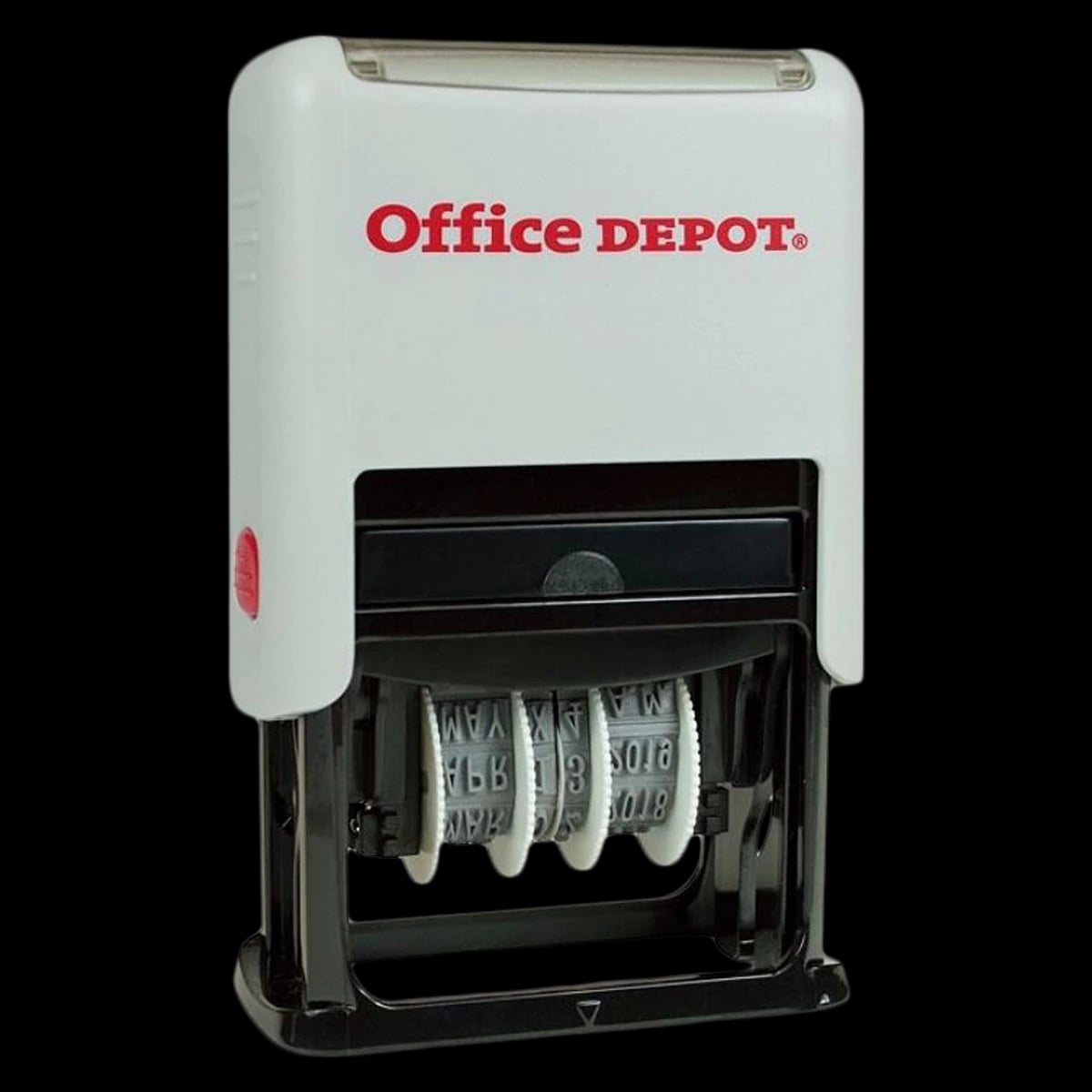 Office Depot Brand Self-Inking Dater with Extra Pad, Black Ink, Each
