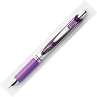 Pentel EnerGel Retract Liquid Gel Pen, Medium Point 0.7mm, Violet, 12/Pack