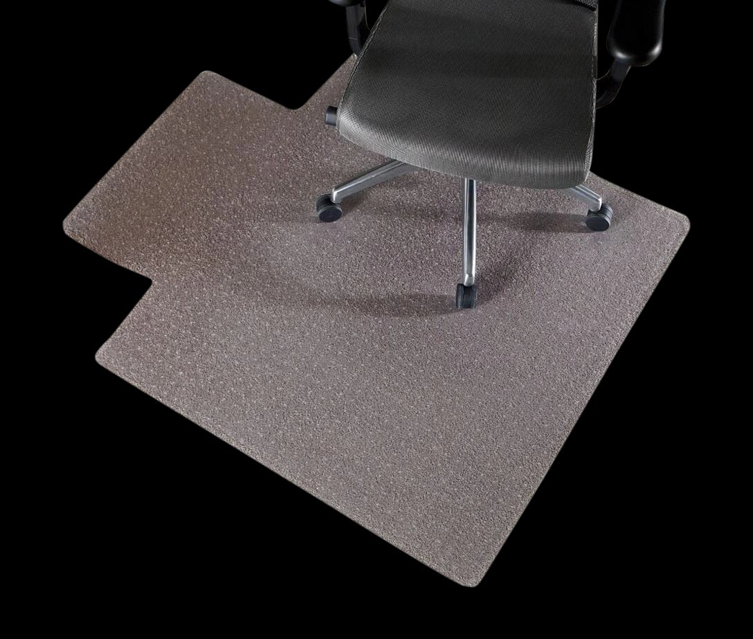 Economy Chair Mat Wide Lip, Clear, 45" x 53", Commercial-Grade