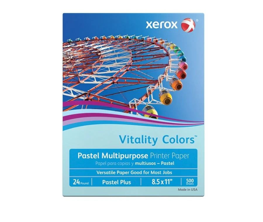 Xerox Copy Paper Blue, 8.5" x 11", 24 Lb, 500/Ream, 01KEZKNNCKKGVXQERCB85WVEBK
