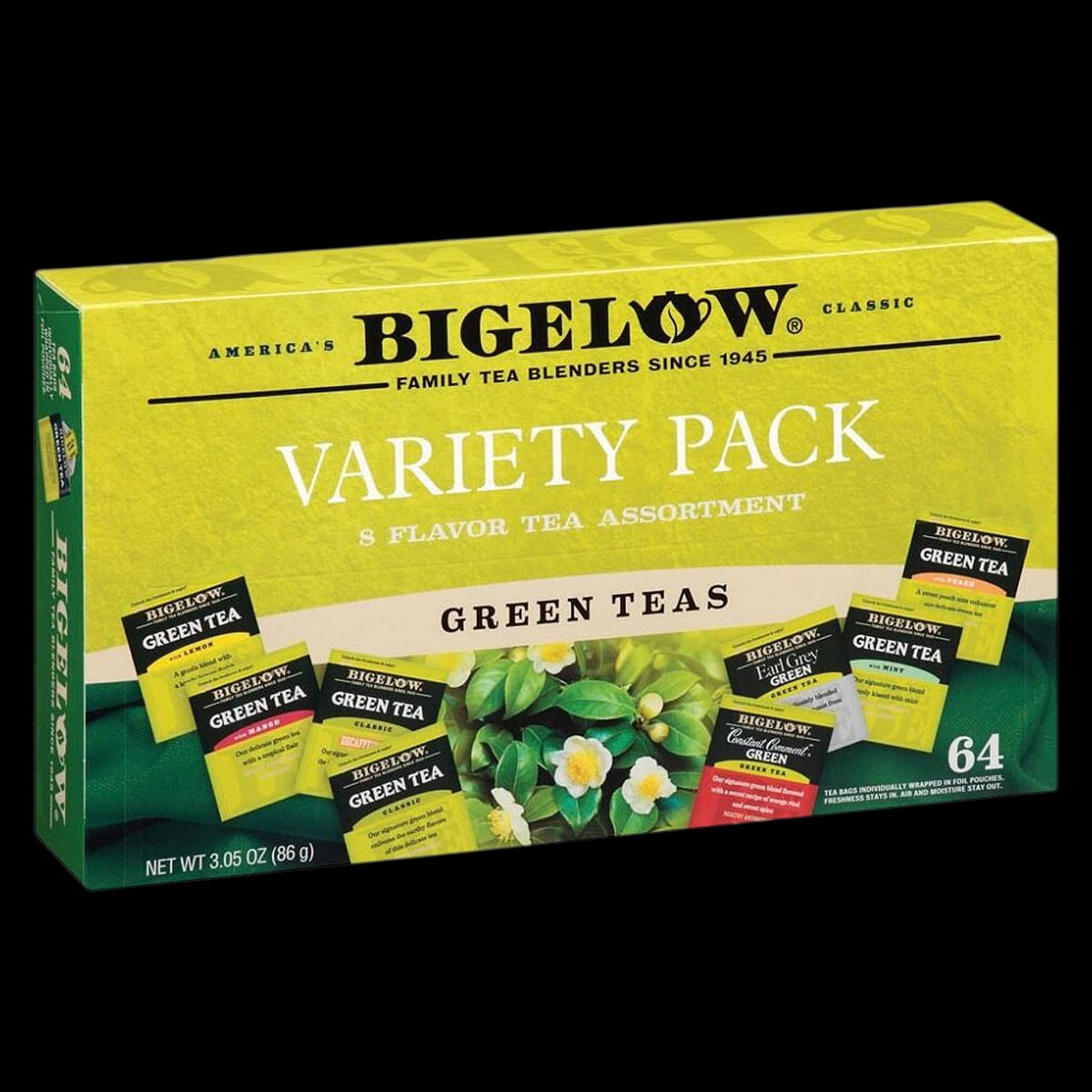 Bigelow Green Tea Variety Gift Box, 64/Box