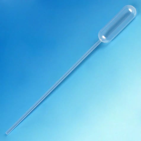 Globe Scientific Transfer Pipette, 4.5 mL, Graduated, 155 mm, Non-Sterile, Disposable, Narrow Stem, Long, 500/Dispenser Box, 10 Boxes/Case