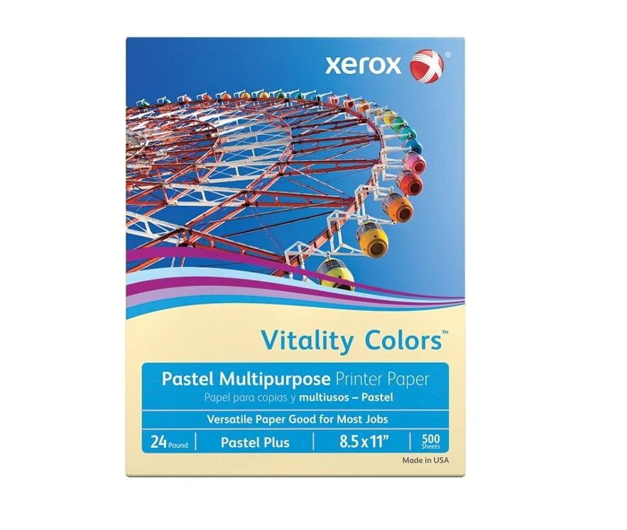 Copy Paper Ivory Pastels Plus, Multipurpose, 8.5 x 11 in, 24 Lb, 500/Ream
