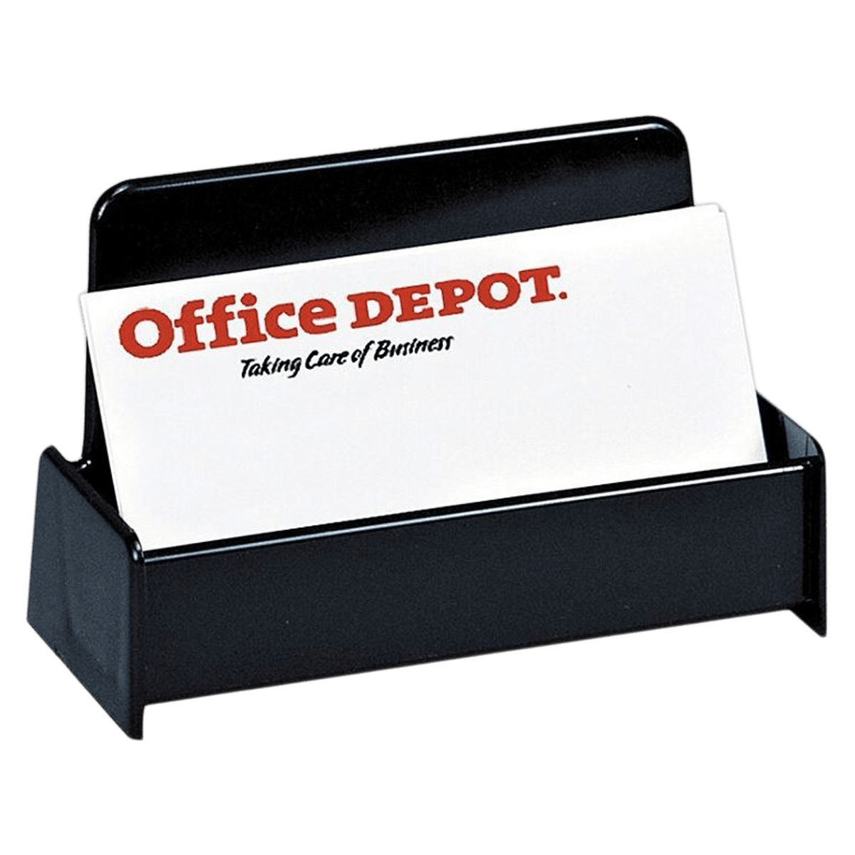 Office Depot Business Card Holder, Recycled Material, Black, Standard Size, Each