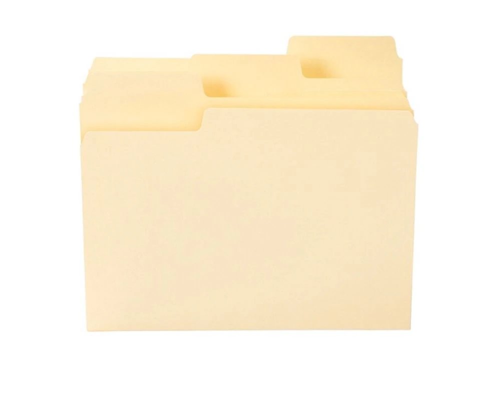 Smead SuperTab File Folders, Letter Size, 1/3 Cut, Manila, 100/Box