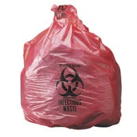 Office Depot Biohazard Waste Bags, 30-33 Gallon, Red, 50/Box
