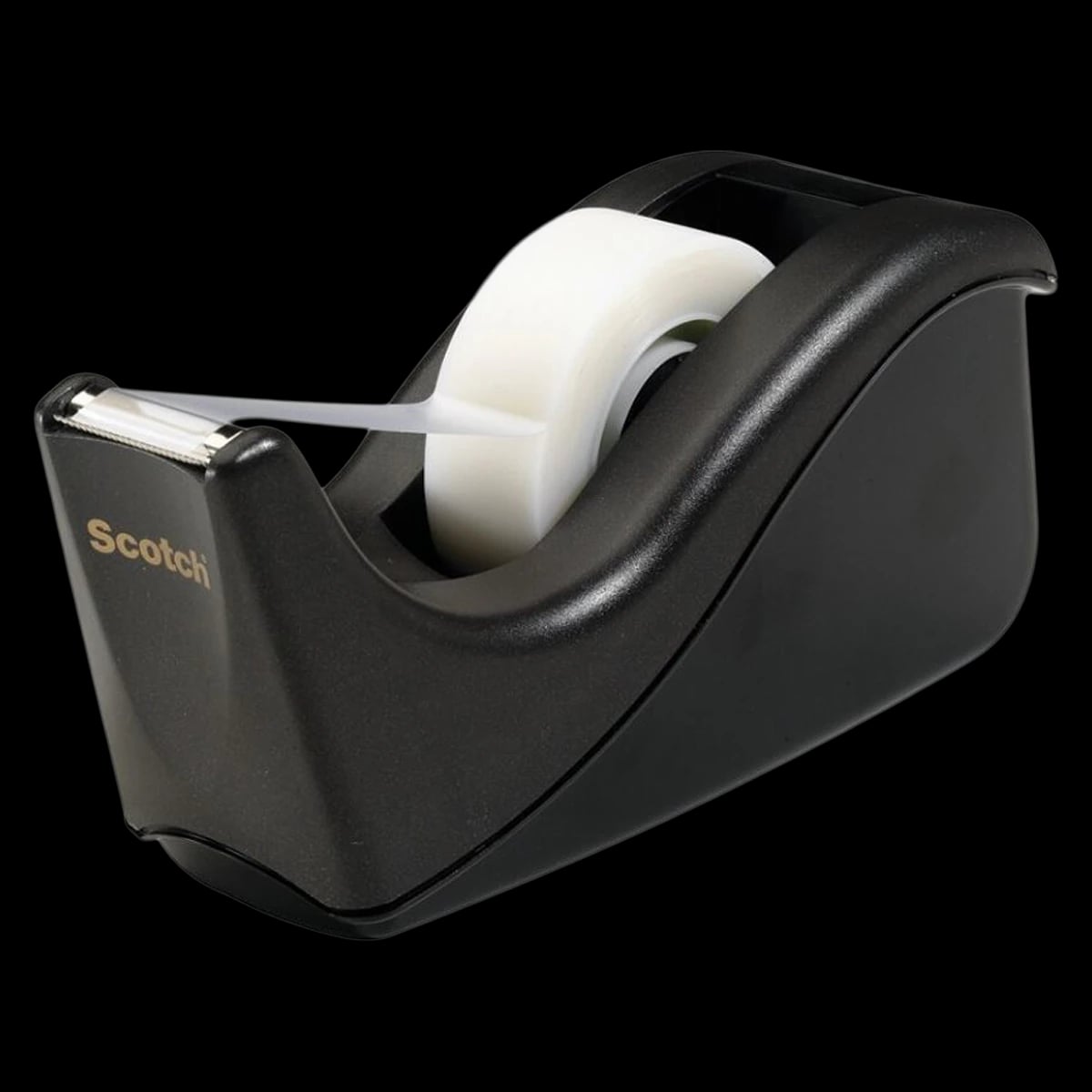 Scotch C60 Desktop Tape Dispenser, Two-Toned Black