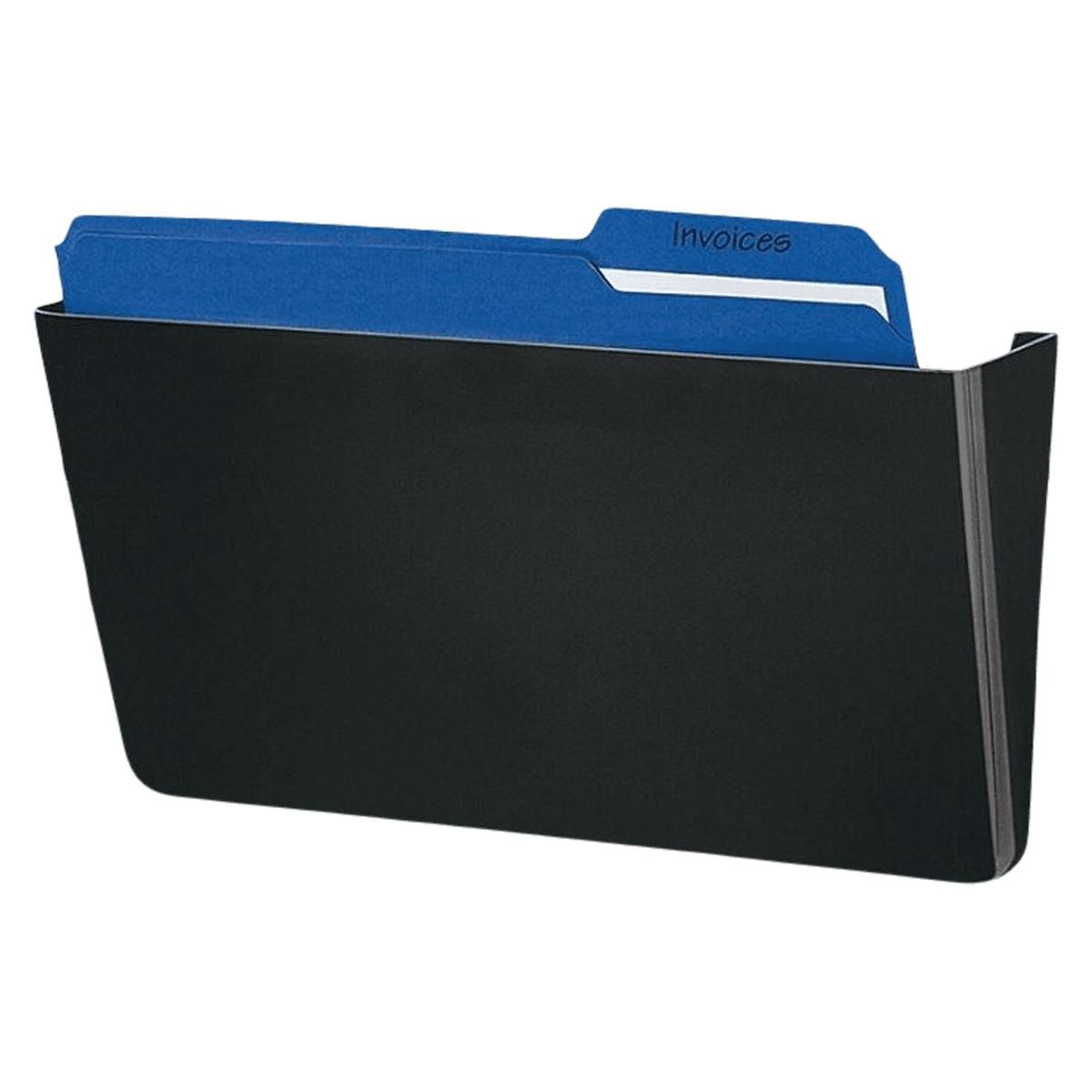 Office Depot Brand File Wall Stackable, Single Pocket, Letter Size, Black, Each