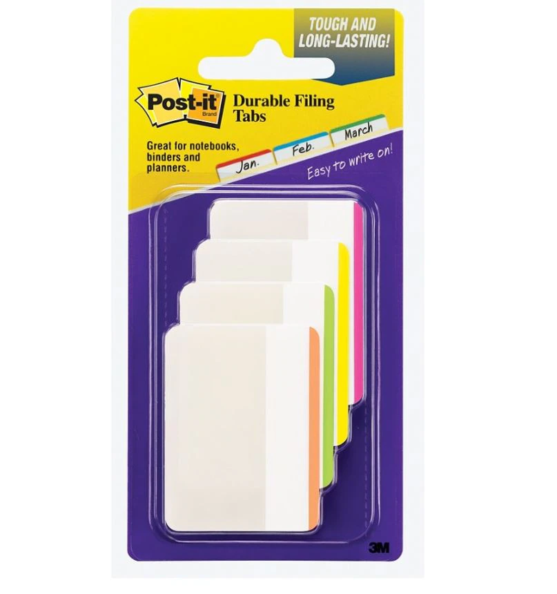 Post-It Index Pad 2" Assorted Colors, 6 Flags/Pad, 4 Pads/Pack, 24/Package
