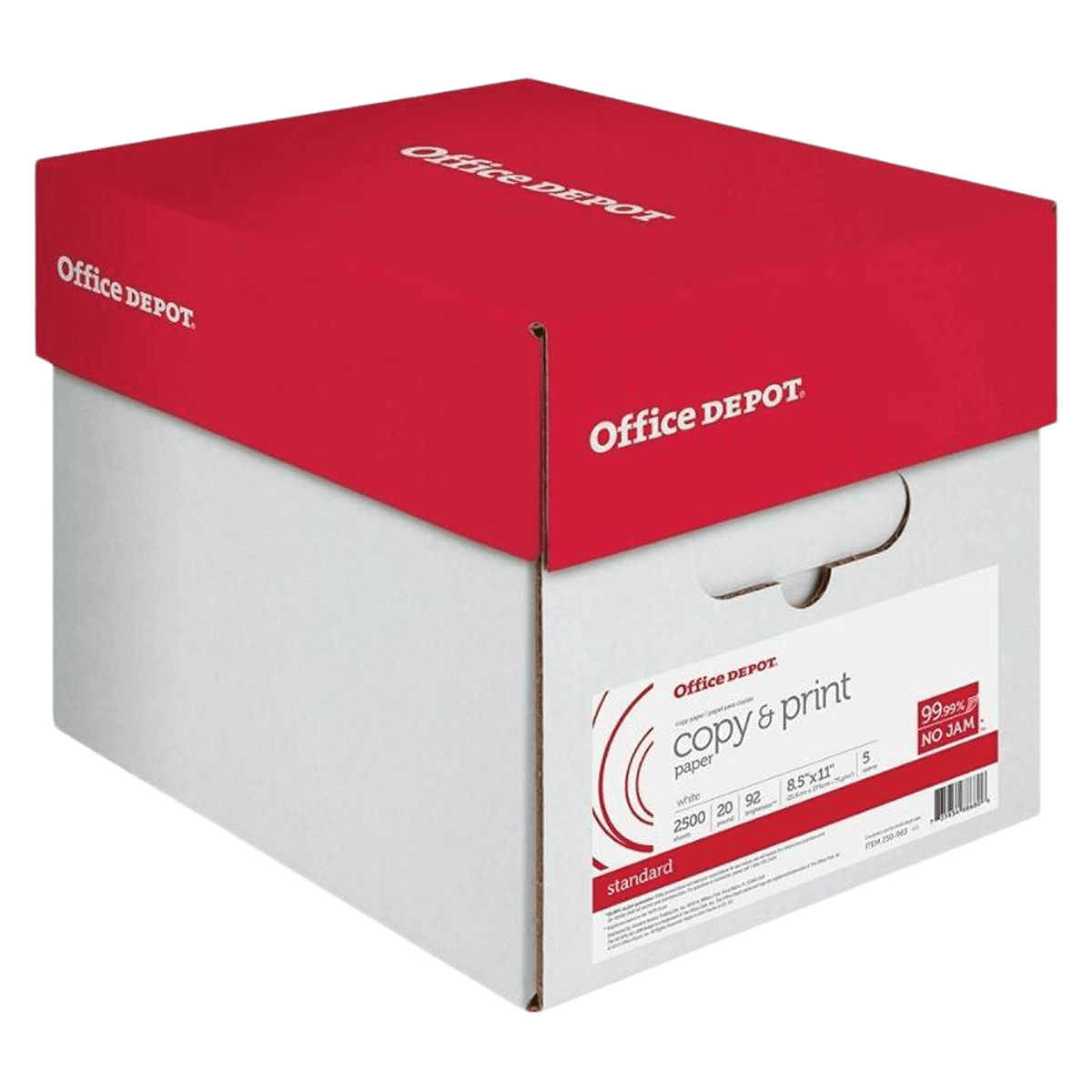 Copy Paper 8-1/2x11 20lb, 500 Sheets/Ream, 5 Reams/Case, ODB