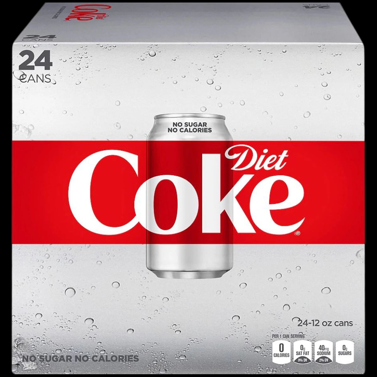 Diet Coke Soda, 12 oz, 24/Pack