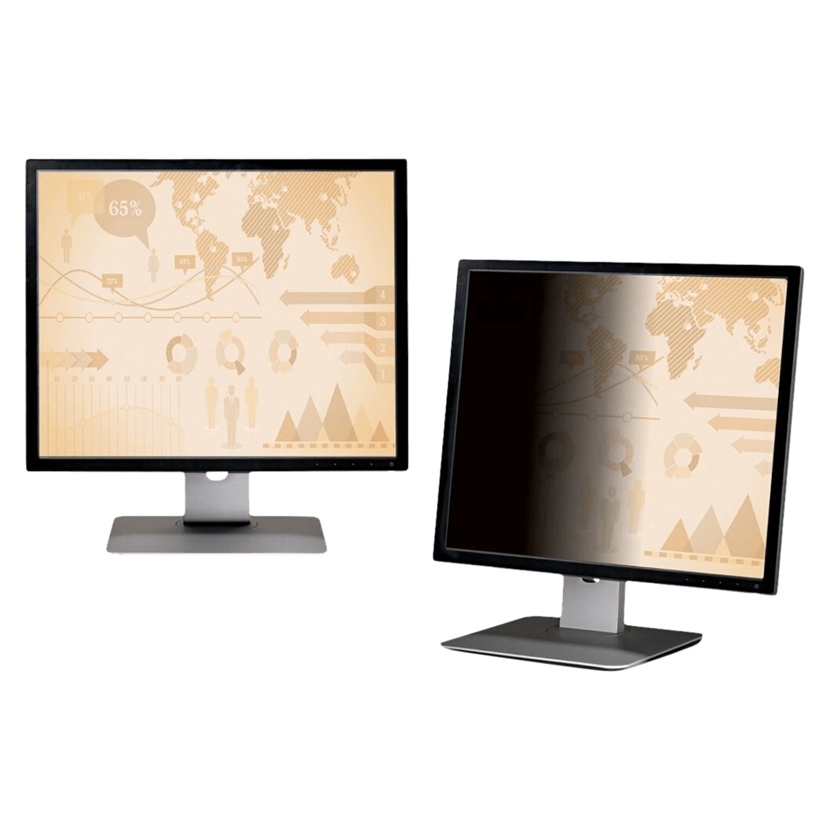 3M Laptop/LCD Privacy Filter, 20.1" Screen, Clear