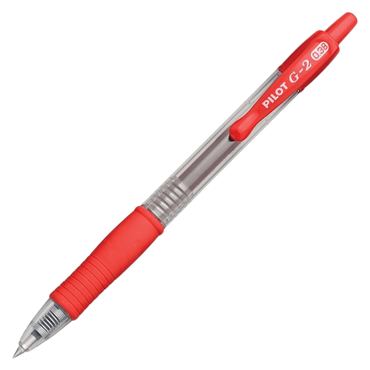 Pilot G-2 Gel Pen, Ultra Fine Point, 0.38mm, Red, 12/Pack