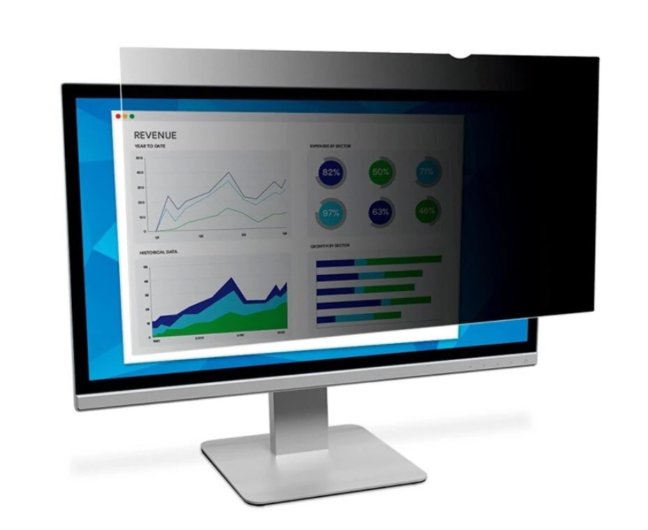 3M Laptop/LCD Privacy Filter, 22" Widescreen, Black