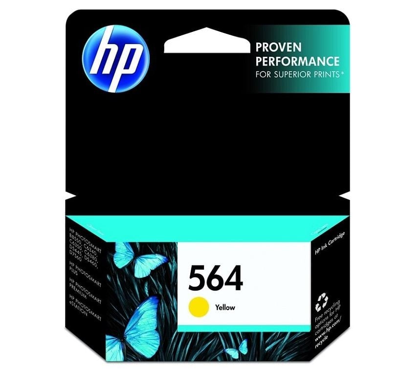 HP 564 Yellow Original Ink Cartridge, CB320WN