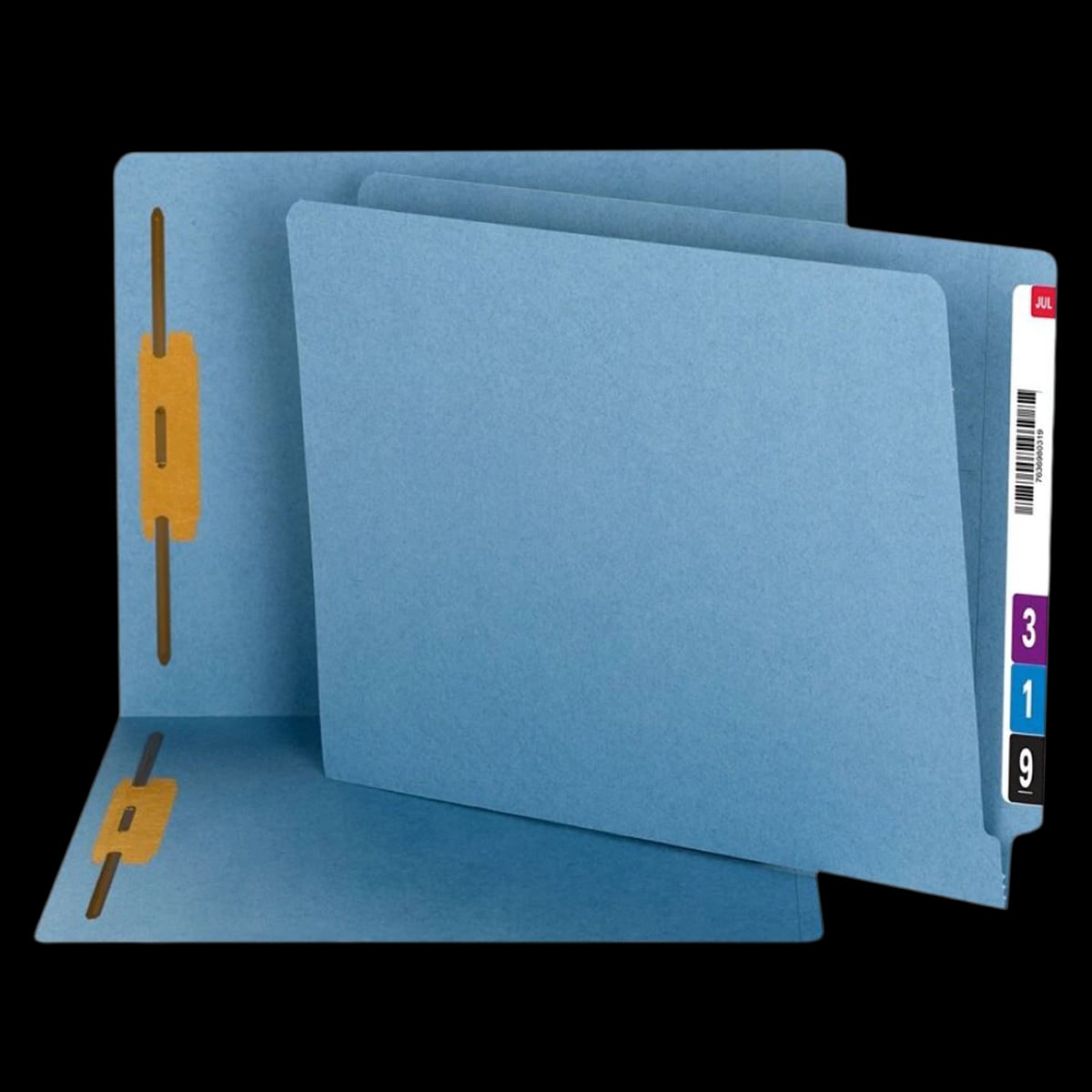 Smead End-Tab Fastener Folders, Letter Size, Blue, 50/Box