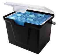 Office Depot Box File Recycle Black, Portable, 10 11/16 x 14 11/16 x 10 3/8 in
