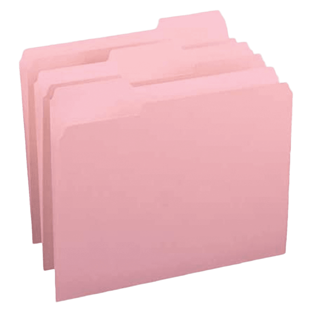 Smead Color File Folders, Letter Size, 1/3 Cut Tab, Pink, 100/Box