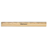 Office Depot Brand Wood Ruler with Metal Edge, 12 Inch, 01KT8PD56ZXNFH4M8E12DT85E3
