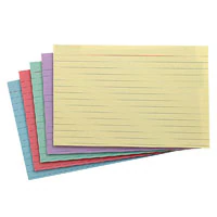 Index Card 4x6 Assorted Colors, Ruled, 100/Pk, Esselte Pendaflex