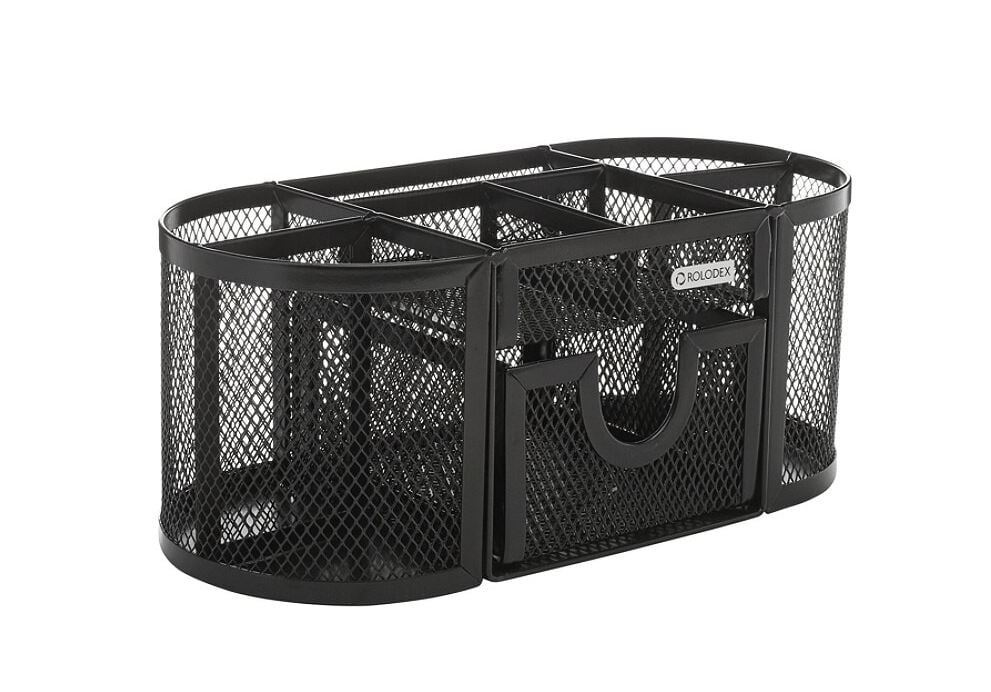 Rolodex Mesh Pencil Cup & Organizer, Black, Each