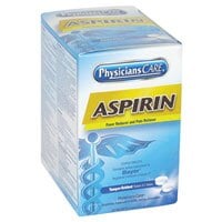 Aspirin Physician's Care Pain Reliever, 2 Tablets/Packet, 50/Box