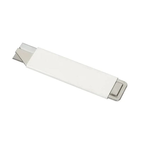 Office Depot Brand Steel Box Cutters, Aluminum Handle, White, 4/Pack