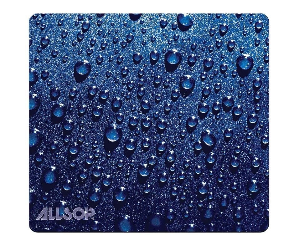 Allsop Naturesmart Mouse Pad, 8.5" x 8", Blue Raindrop
