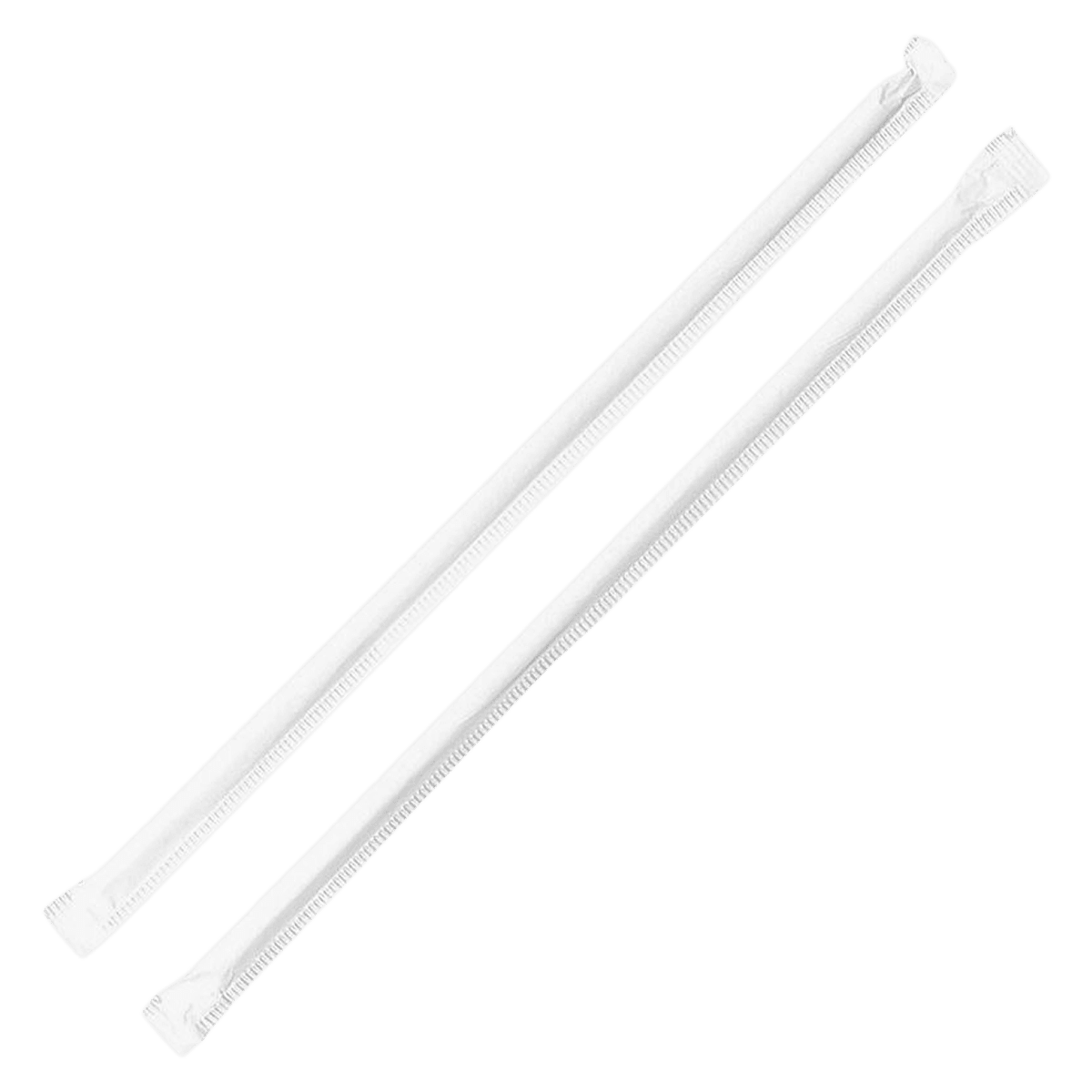 Genuine Joe Jumbo Straight Straws, 3/4" Wrap, 500/Box