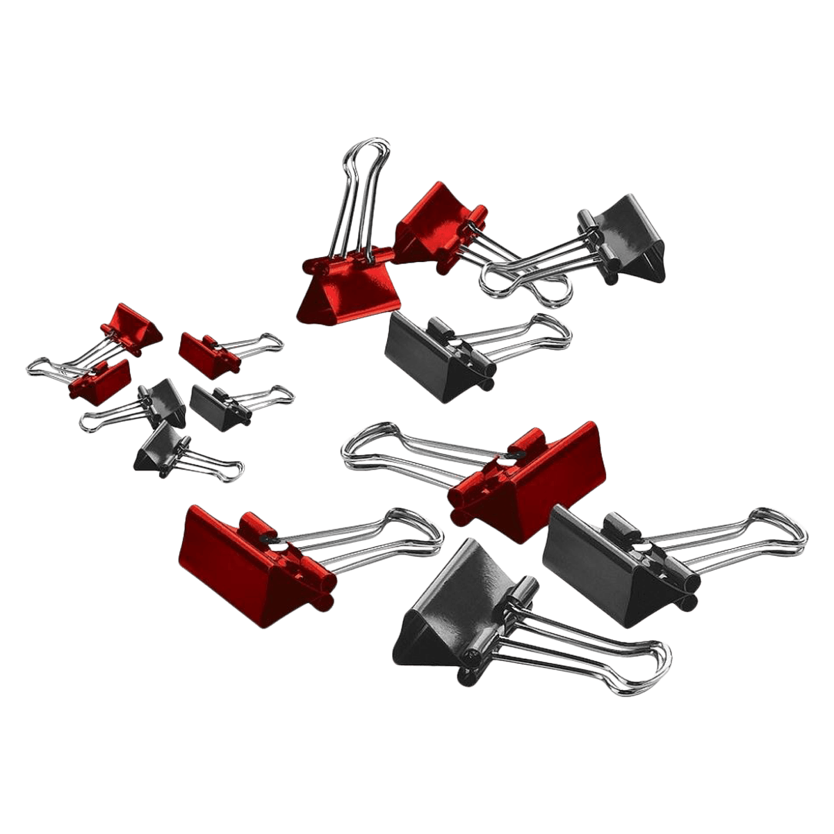 Office Depot Binder Clips, Small, 3/4" Wide, 3/8" Capacity, Assorted Colors, 36/Pack