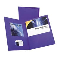 Oxford Twin-Pocket Portfolios, Purple, 10/Pack